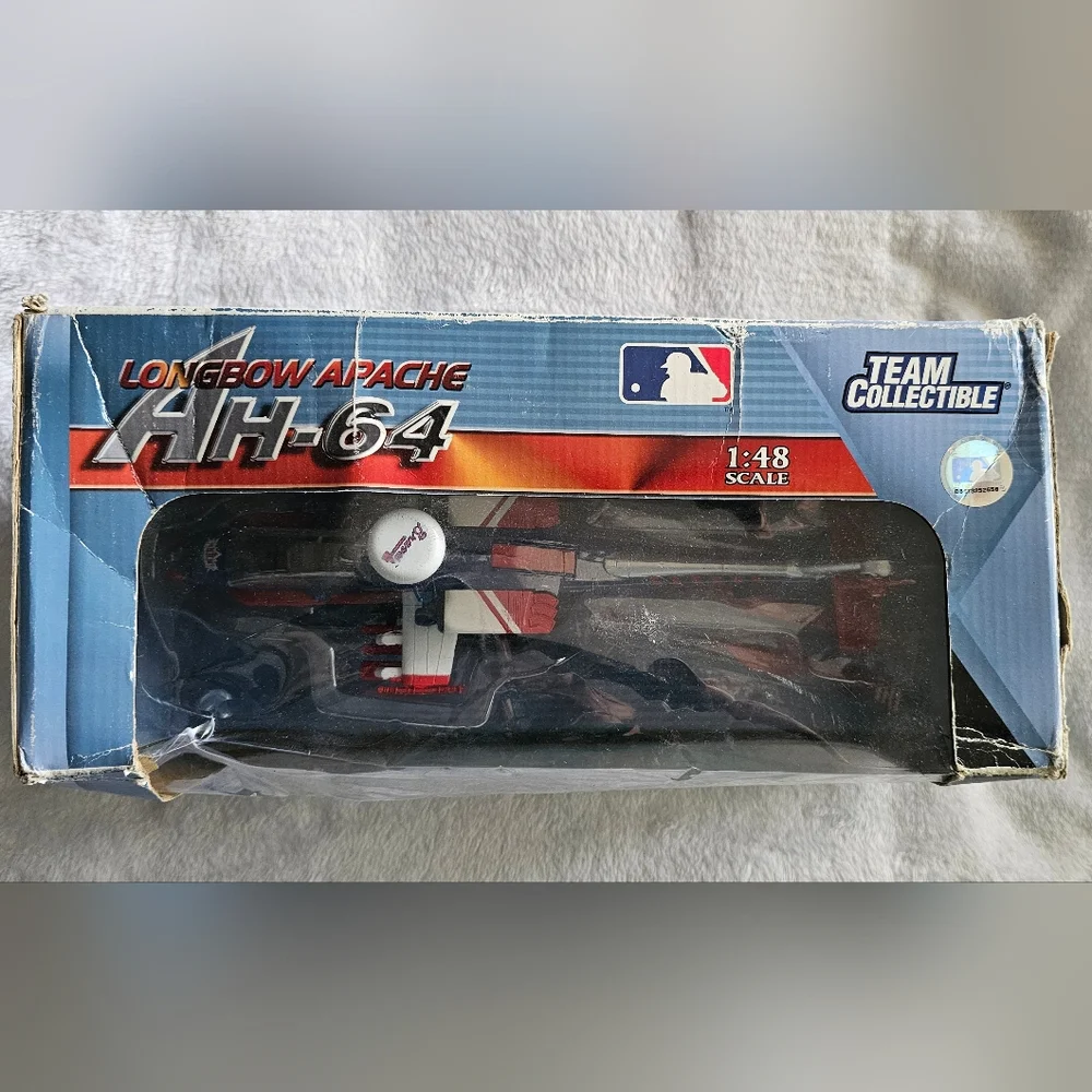 Fleer Collectibles Longbow Apache HH-64 helicopter with an Atlanta Braves Theme